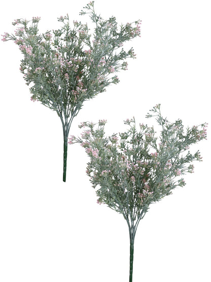 Pink & Green 2 Pieces Filler Artificial Flowers