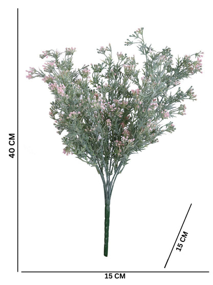 Pink & Green 2 Pieces Filler Artificial Flowers