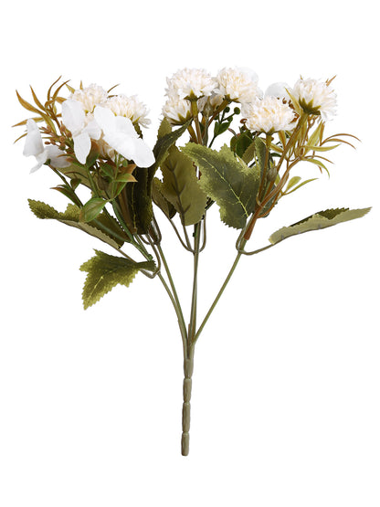 White & Green 2 Pieces Berry Artificial Flowers