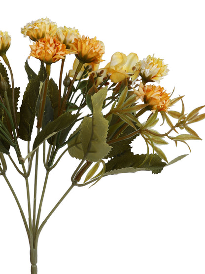 Yellow And Green 2 Pieces Berry Artificial Flowers