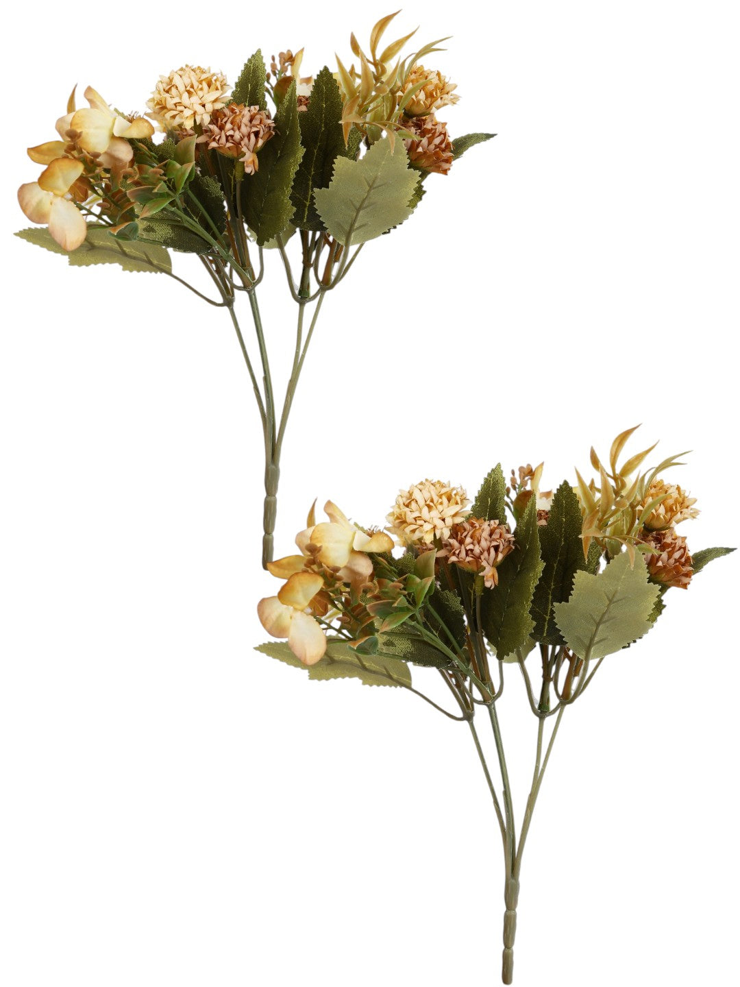 Yellow & Green 2 Pieces Bloom Artificial Flowers
