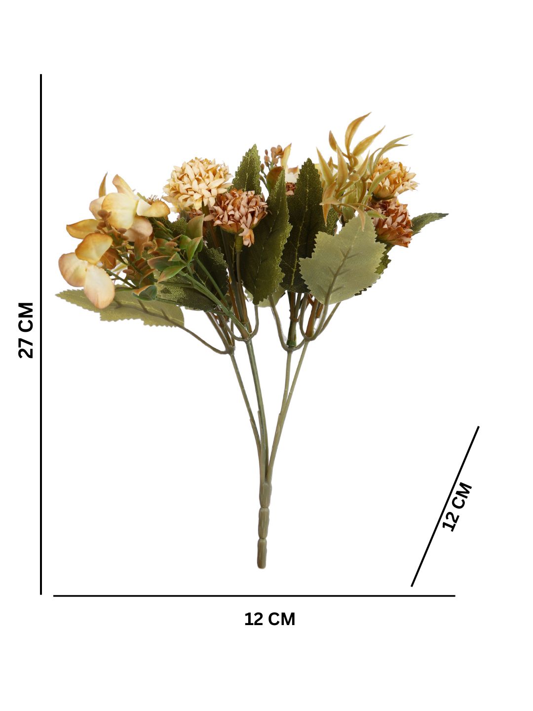 Yellow & Green 2 Pieces Bloom Artificial Flowers