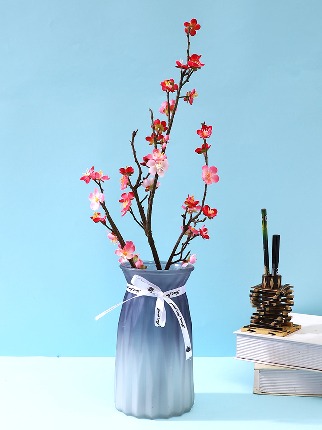 Pink & Brown 2 Pieces Cherry Blossoms Artificial Flower