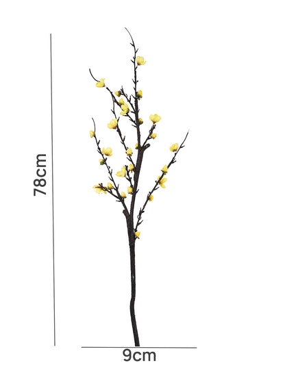 Yellow & Black 2 Pieces Plum Blossoms Artificial Flowers