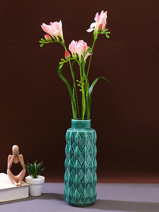 Pink & Green 2 Pieces Freesia Artificial Flowers