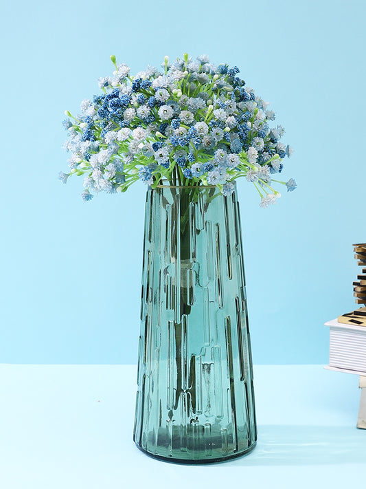 Blue & Green 2 Pieces Gypsophilia Breath Bunch Artificial Flower