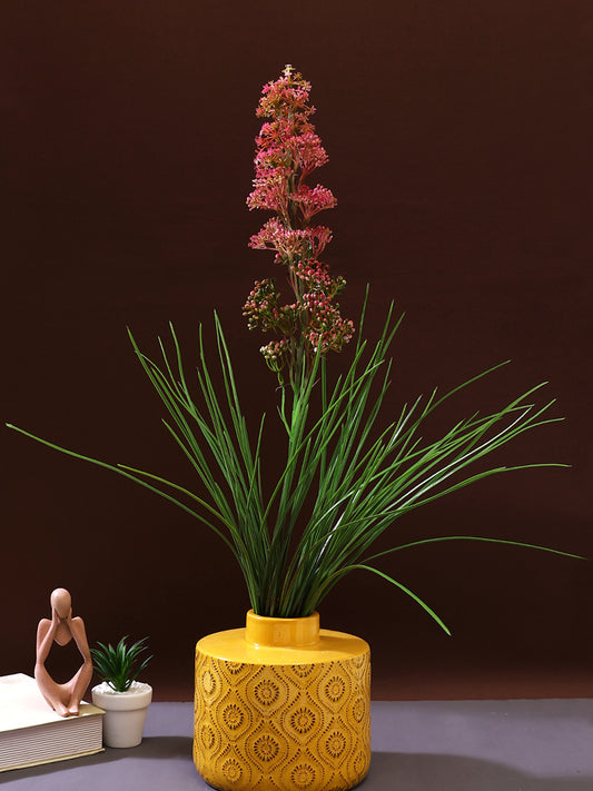 Red & Green 2 Pieces Millet Grass Artificial Flowers