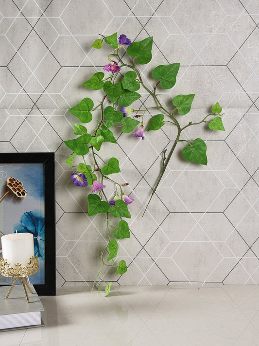 Purple And Green Hanging Morning Glory Artificial Flower