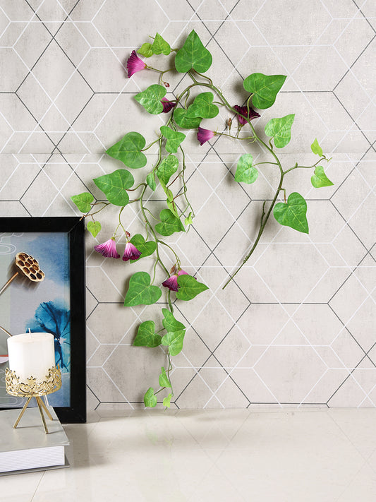 Purple And Green Hanging Morning Glory Artificial Flower