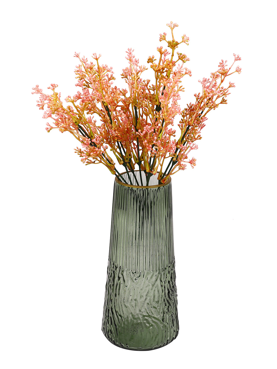 Orange And Brown 2 Pieces Berry Artificial Flower