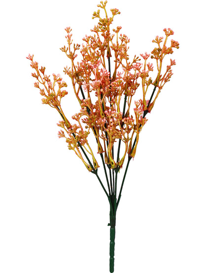 Orange And Brown 2 Pieces Berry Artificial Flower