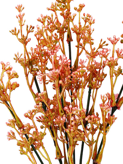 Orange And Brown 2 Pieces Berry Artificial Flower