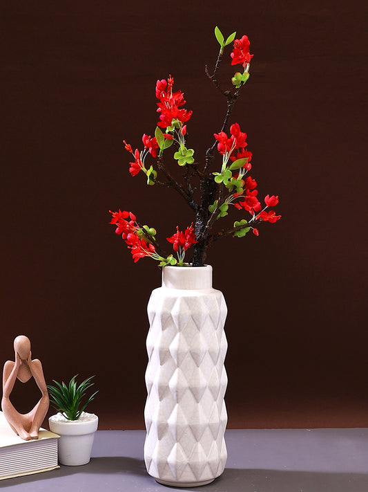 Red And Green 2 Pieces Begonia Artificial Flower