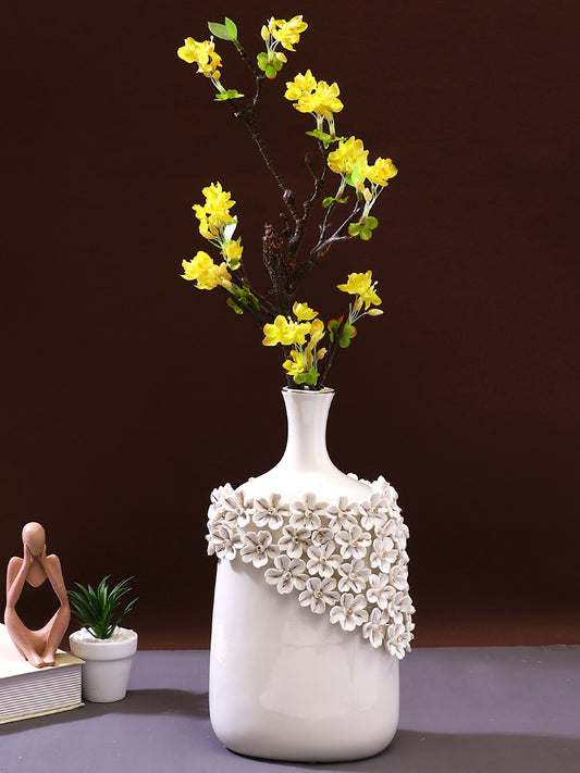 Yellow And Green 2 Pieces Begonia Artificial Flower