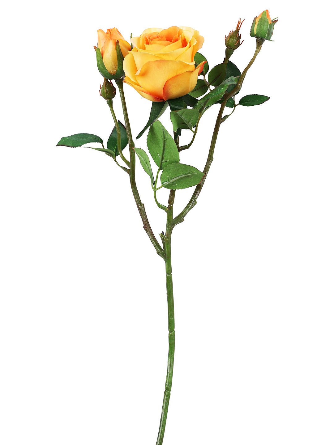 Orange And Green Rose Artificial Flower