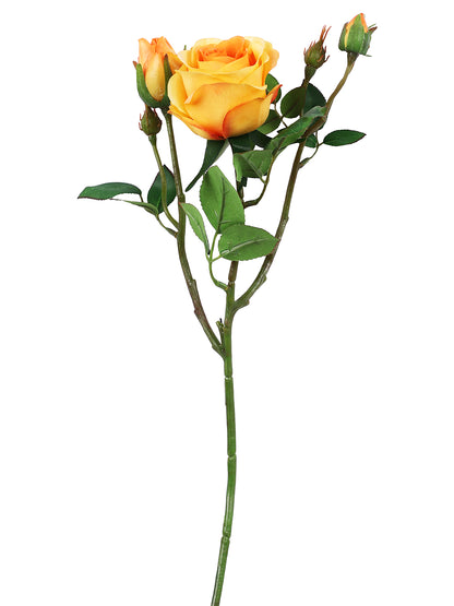 Orange And Green Rose Artificial Flower