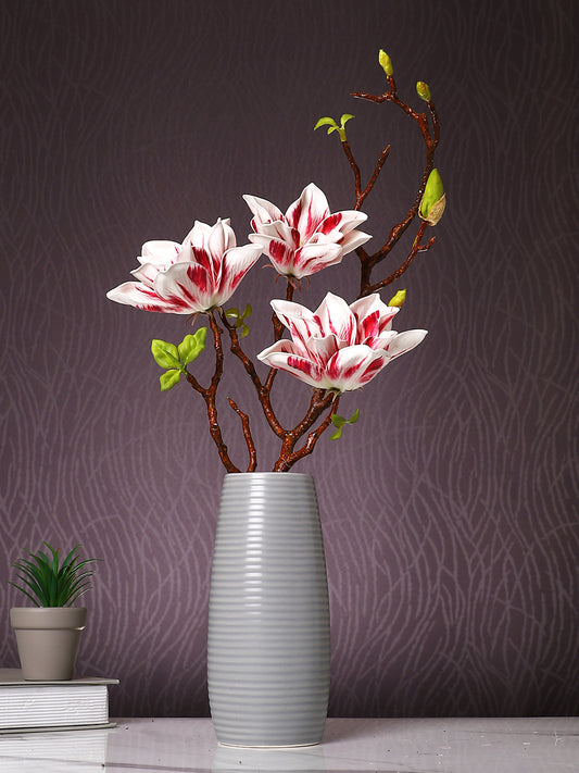 Pink And Green 2 Pieces Lily Artificial Flower