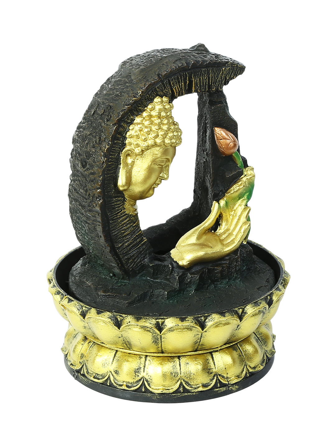 Arch Style Hand Sculpted Buddha Indoor Water Fountain with Light