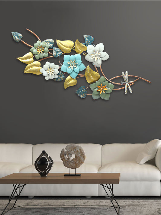 Large Multicoloured Floral Wall Art