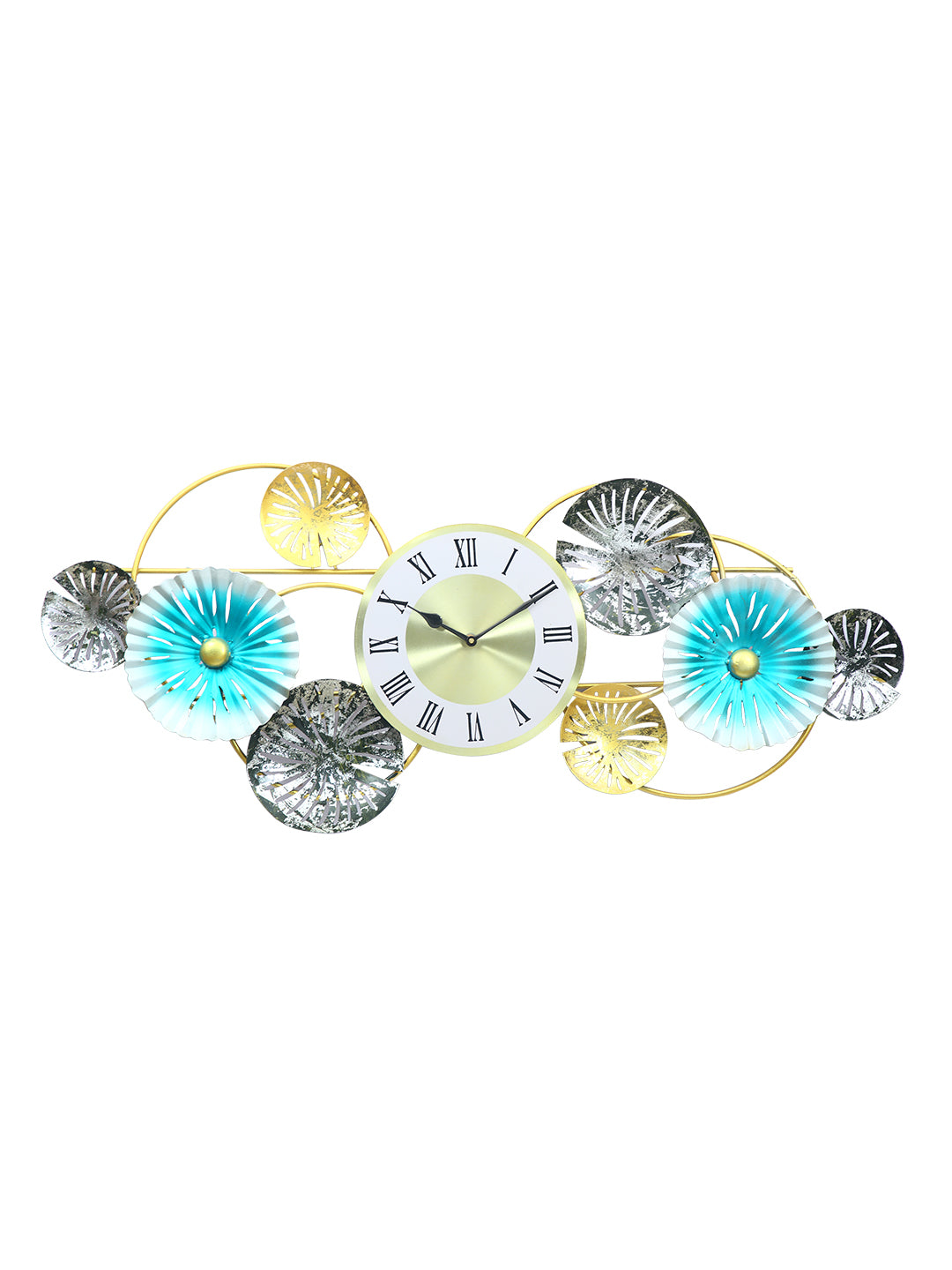 Round Floral Wall Clock and Wall Decor