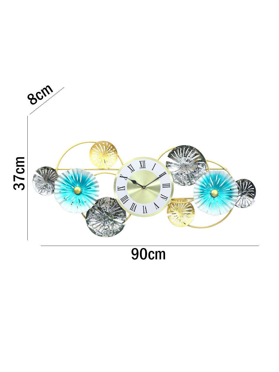 Round Floral Wall Clock and Wall Decor