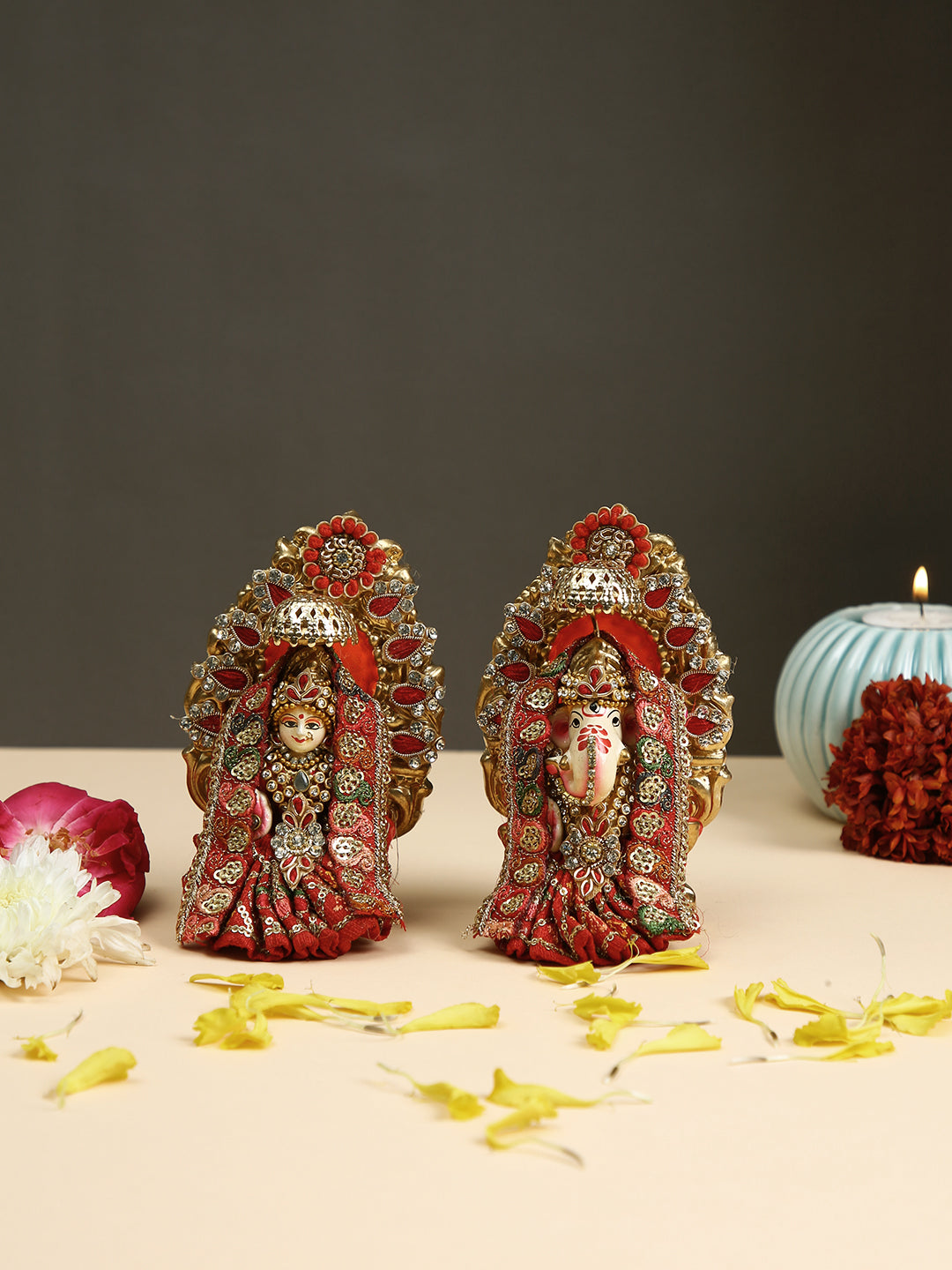 Handpainted Laxmi Ganesh idol