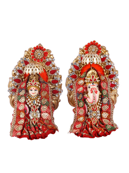 Handpainted Laxmi Ganesh idol