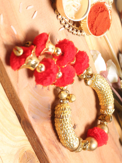 Stone Work Hath Phool Rakhi