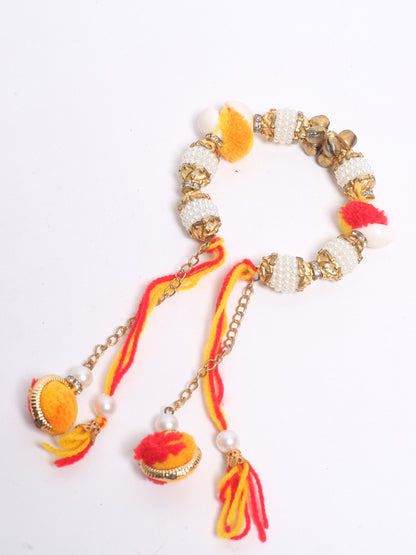 Kundan Work Hath Phool Rakhi