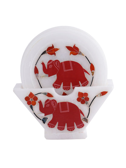 Pacchikari Coaster set with Stand