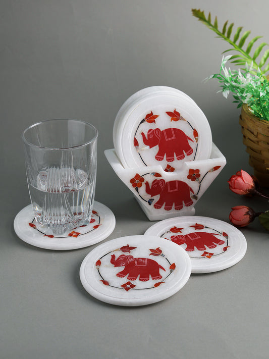 Pacchikari Coaster set with Stand