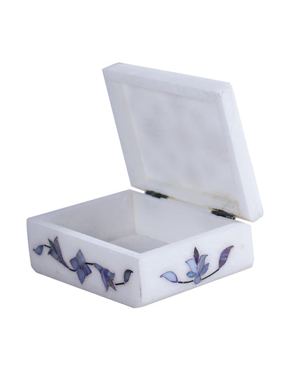 Marquetry Inlay Floral Jewelry Box