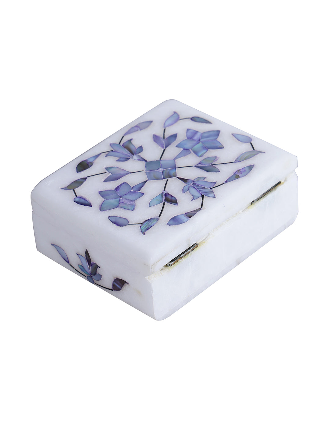 Marquetry Inlay Floral Jewelry Box