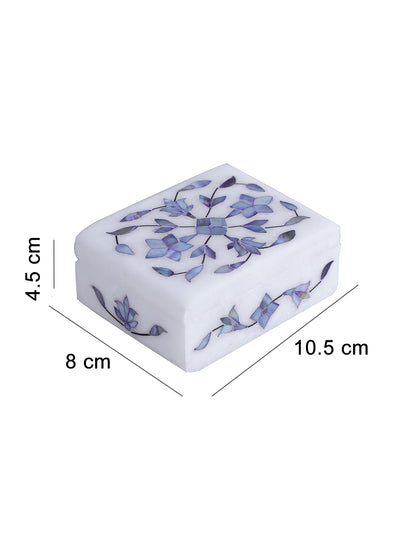 Marquetry Inlay Floral Jewelry Box