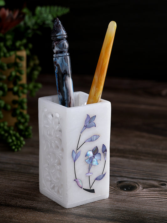 Inlay work Marble Pen Holder