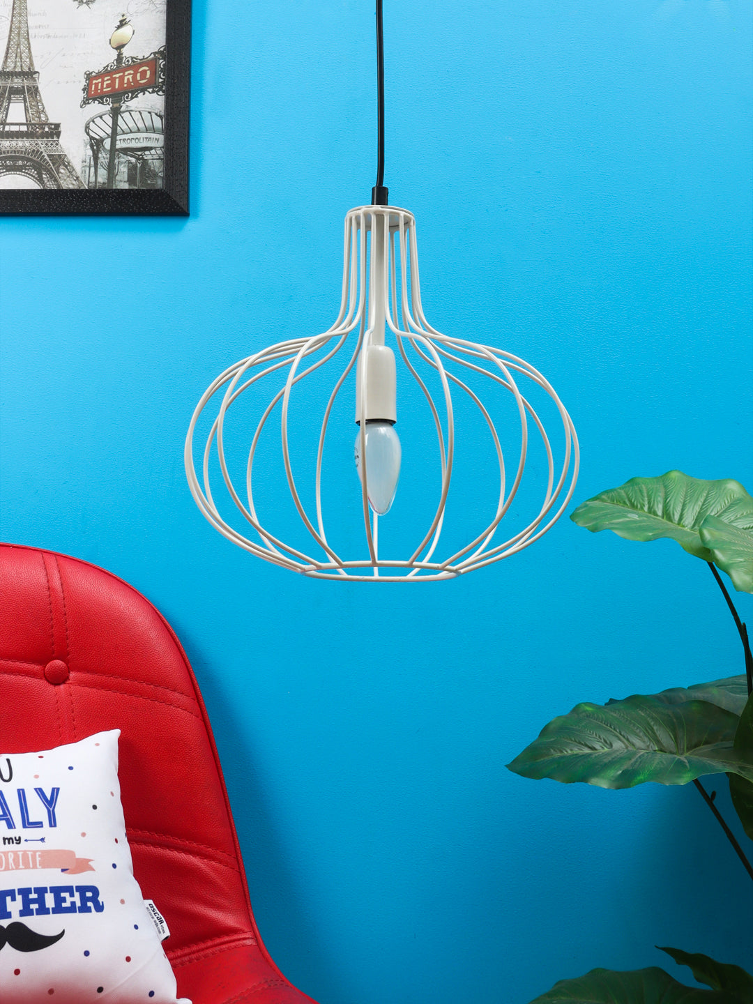 Metal Cage Hanging Lamp