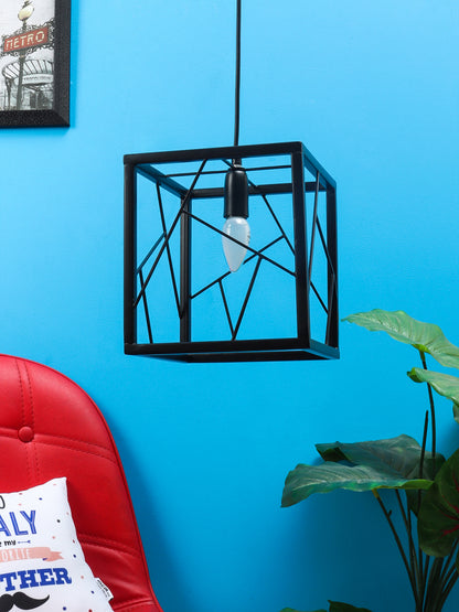 Stylish Black Cage Pendant Lamp