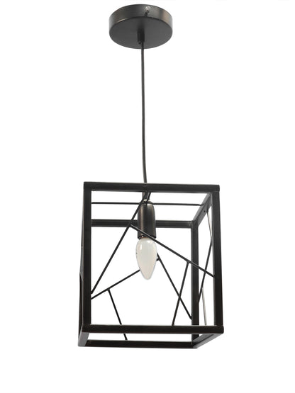 Stylish Black Cage Pendant Lamp