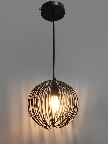 Circular Pendant Lamp in Silver