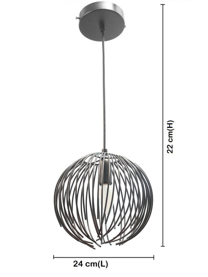 Circular Pendant Lamp in Silver