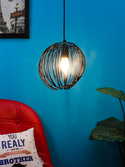 Circular Pendant Lamp in Silver