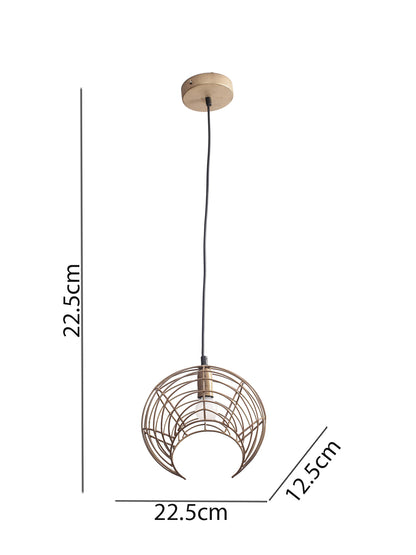 Circular Pendant Lamp in Golden