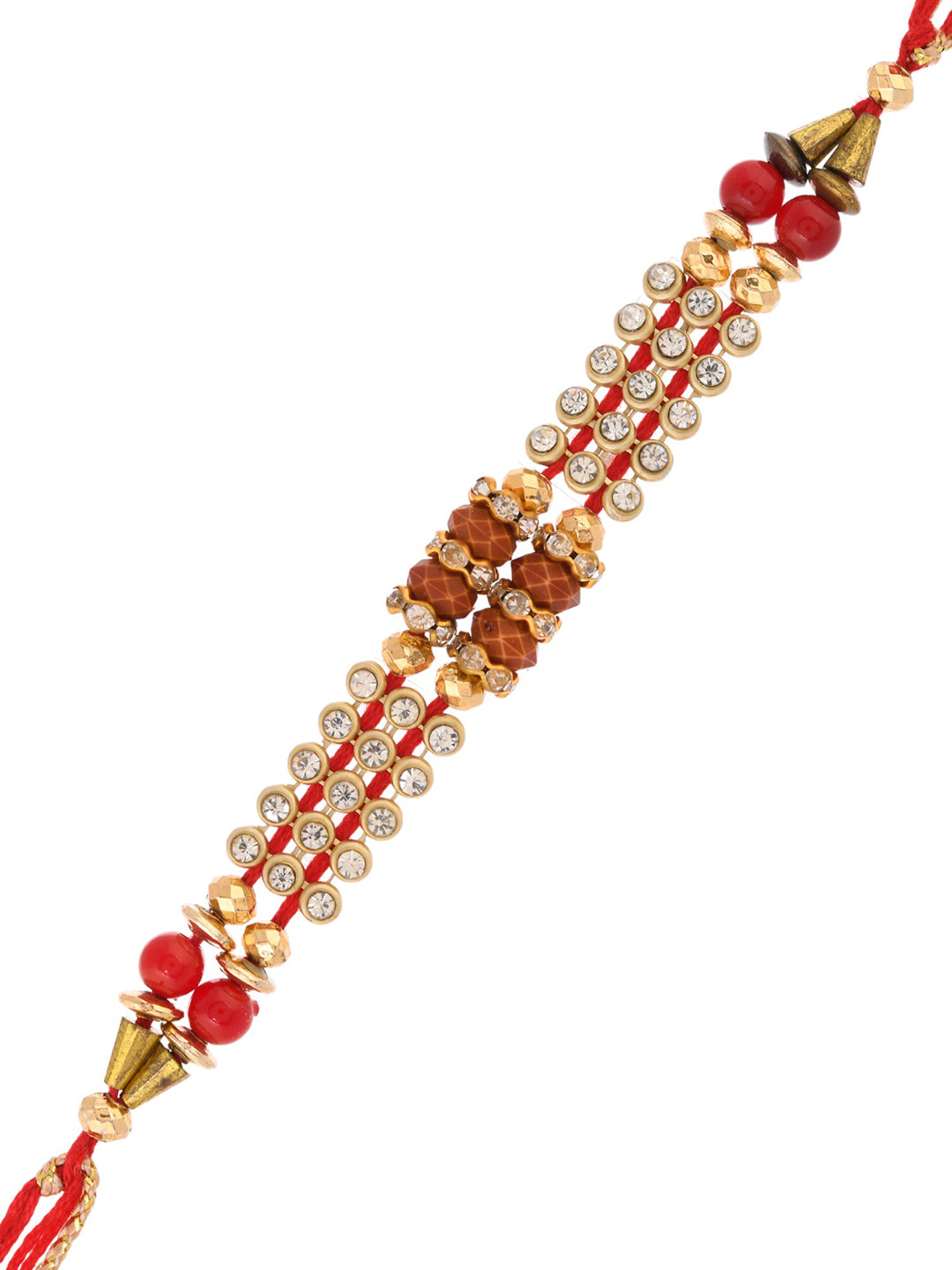 Handcrafted Mauli Rakhi with Beads