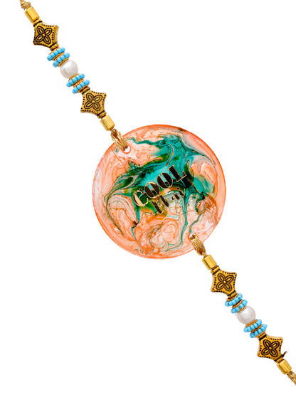 Handcrafted 'COOL BHAI' Resin Bhaiya Rakhi