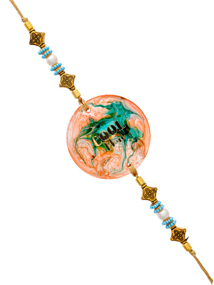 Handcrafted 'COOL BHAI' Resin Bhaiya Rakhi