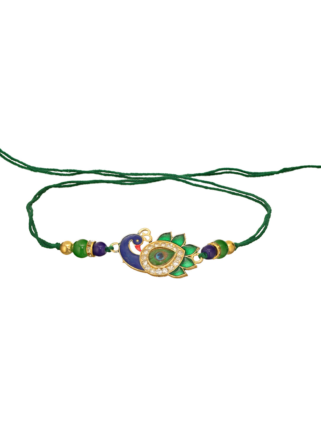 Premium Green Rakhi with Dry Fruits-Kaju & Pista - Raksha Bandhan Gift Set for Brother