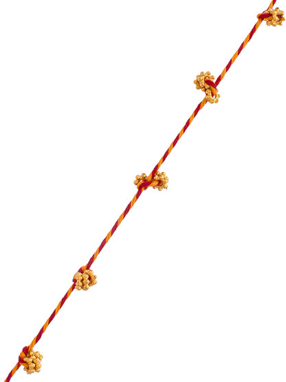 Ghungroo Braided Elegant Scarlet Red Rakhi