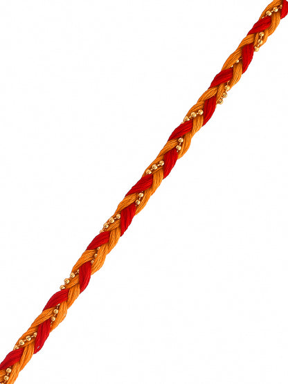 Beautiful Ghungroo Braided Thick Thread Traditional Rakhi