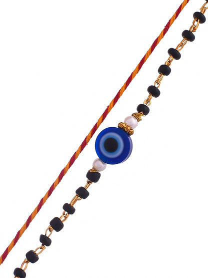 Blue Eyed with Black Beads Rakhi