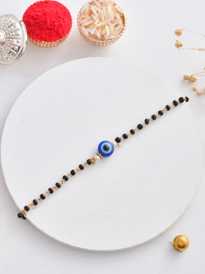 Blue Eyed with Black Beads Rakhi